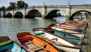 Boats on a river